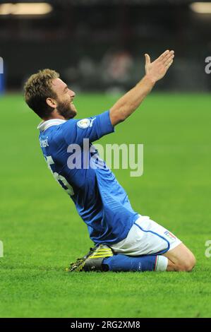 Modène Italie 2012-10-15 : Daniele de Rossi joueur de l'équipe nationale italienne de football lors du match de qualification pour la coupe du monde 2014, Italie - Danemark 3-1 Banque D'Images