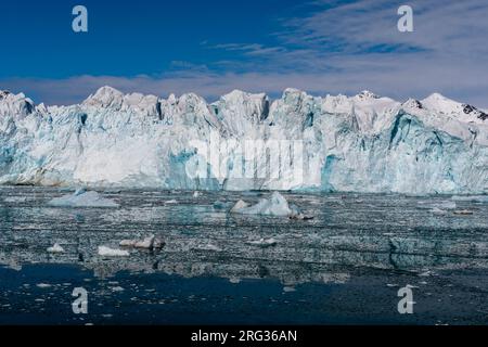 Vue sur le glacier Lilliehook.Spitsbergen, Svalbard, Norvège Banque D'Images