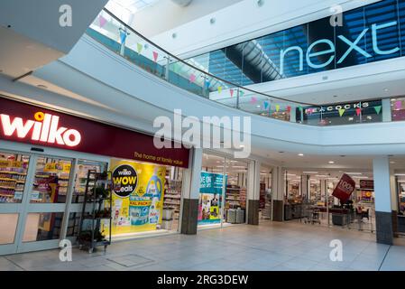 Magasin Wilko dans le centre commercial Victoria à Southend on Sea, Essex, Royaume-Uni. Vitrine de magasin de la chaîne de vente au détail Banque D'Images