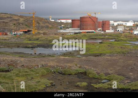 Carrière de Praia Cabo de Terceires Azoren ; Cabo de Praia quarry Terceires Açores Banque D'Images