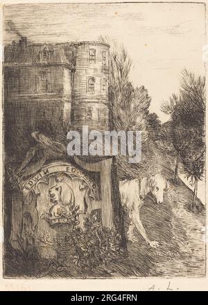 Ex-Libris Edwin Edwards par Alphonse Legros Banque D'Images