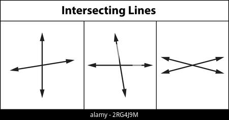 Différents types de lignes d'intersection. dessin vectoriel Illustration de Vecteur