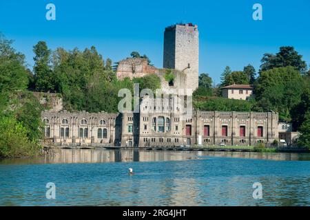 Italie, Lombardie, Trezzo sull' Adda, Centrale hydroélectrique de Taccani construite en 1906, architecte Gaetano Moretti Banque D'Images