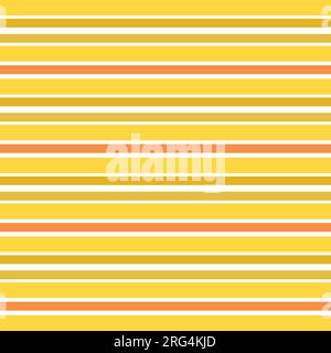 motif de lignes à rayures jaunes. illustration vectorielle. Motif à rayures. Lignes colorées vectorielles sans couture. Couleurs chaudes Illustration de Vecteur