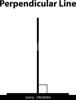 Lignes perpendiculaires. ligne vectorielle. sur fond blanc. images d'enseignement des mathématiques Illustration de Vecteur