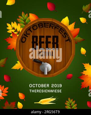 Conception de bannière colorée pour le festival de la bière Oktoberfest Illustration de Vecteur