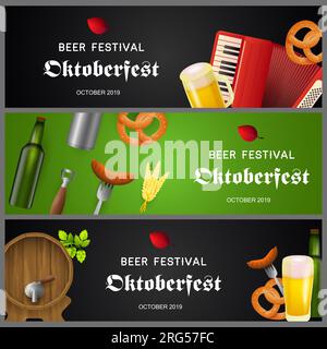 Collection de bannières Oktoberfest Illustration de Vecteur