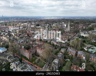 Hampstead North London UK vue aérienne drone Banque D'Images