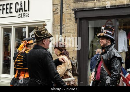 Hebden Bridge Steampunk week-end 2023. Banque D'Images