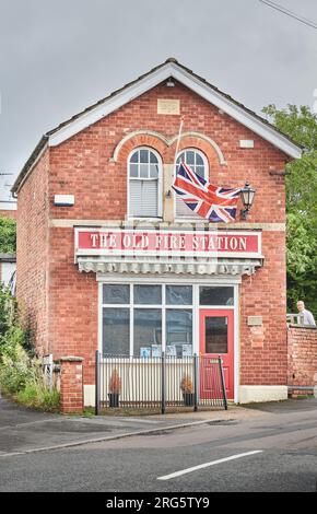 Nouvelle utilisation de l'ancienne caserne de pompiers à Rothwell, Angleterre. Banque D'Images