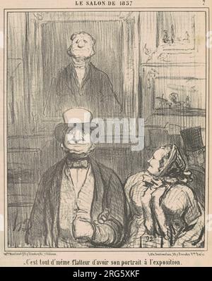 C'est tout d'même flatteur d'avoir... 19e siècle par Honoré Daumier Banque D'Images