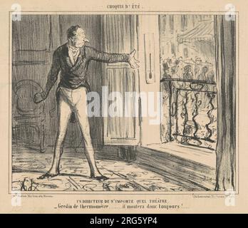 Un directeur de n'importe quel théâtre 19e siècle par Honoré Daumier Banque D'Images