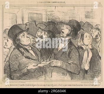 Ce Monsieur Courbet, fait des chiffres ... vulgaires... 19e siècle par Honoré Daumier Banque D'Images