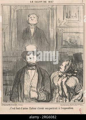 C'est tout d'même plat d'avoir 19e siècle par Honoré Daumier Banque D'Images