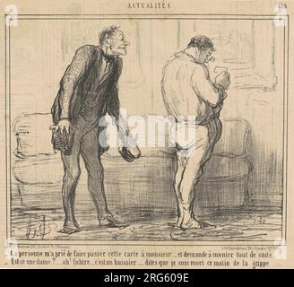 La personne ... demande a monter tout de suite ... 19e siècle par Honoré Daumier Banque D'Images