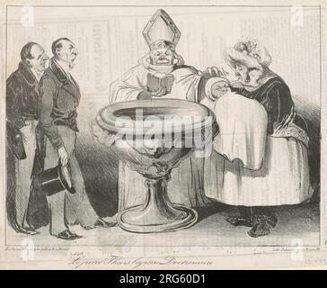 Le petit Thiers, baptisé doctrinaire 19e siècle par Honoré Daumier Banque D'Images