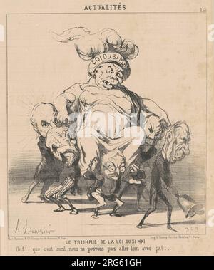 Le triomphe de la loi du 31 Mai 19e siècle par Honoré Daumier Banque D'Images