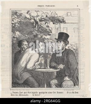 We shouldn't be Unfair..., extrait de 'Parisian sketches', paru dans le Charivari, 12 mai 1864 12 mai 1864 par Honoré Daumier Banque D'Images