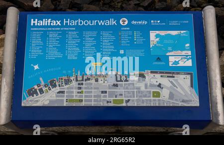 Carte du port de Halifax à Halifax Nouvelle-Écosse Canada Banque D'Images