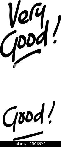 Style minimaliste plat texte simple très bon signe. illustration vectorielle d'étiquette. Illustration de Vecteur