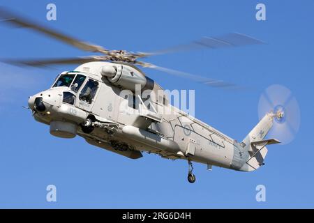 Un hélicoptère SH-2G de la Royal New Zealand Navy en vol, Nouvelle-Zélande. Banque D'Images