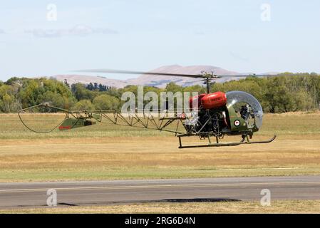 Un hélicoptère Bell 47G de la Royal New Zealand Air Force. Banque D'Images