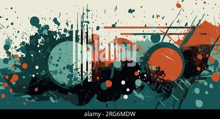 Fond de texture grunge. Fond tendance coloré dessiné à la main abstrait. Illustration vectorielle. Illustration de Vecteur