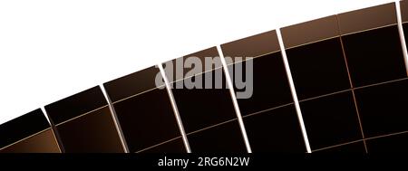 Rétrograde d'un cube de boîtes géométriques bronze métallique élégant et moderne rendu 3D image arrière-plan haute résolution rendu 3D image Banque D'Images