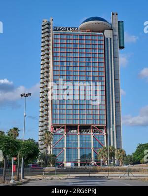 04.08.2023. L'Hospitalet de Llobregat, hôtel 4 étoiles hesperia Banque D'Images