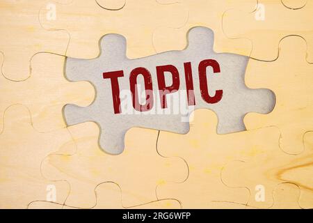 Sujets texte écrit sur un journal. Banque D'Images