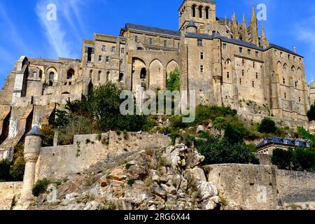 Le Mont Saint Michel en Normandie France Banque D'Images