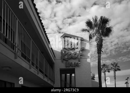 Red Roof Inn, Thousand Palms, Californie Banque D'Images