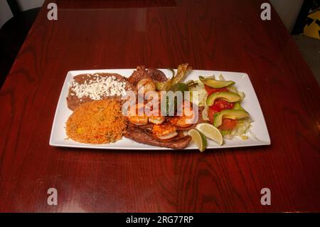 Plat mexicain connu sous le nom de carne asada Banque D'Images