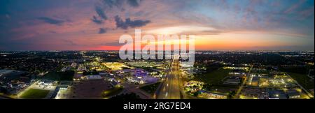 Panorama aérien Houston Texas de très loin Banque D'Images