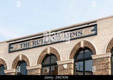 Le pub Rutland Arms à Lower Mall, Hammersmith. Banque D'Images