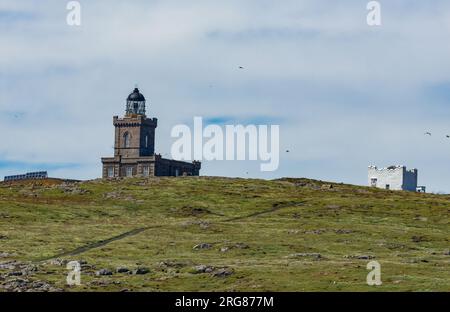 Phares historiques sur l'île de May, en Écosse Banque D'Images