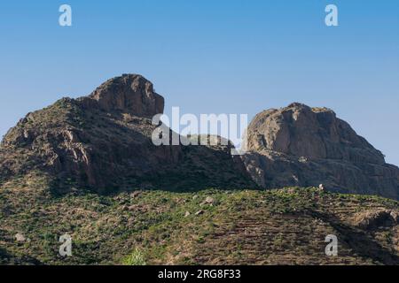 Montagne en forme de lion dans Yeha nord de l'Ethiopie Banque D'Images