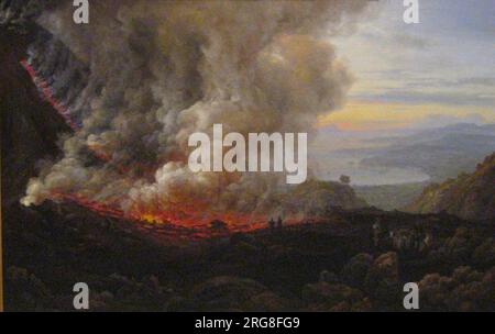L'éruption du Vésuve 1824 par Johan Christian Dahl Banque D'Images