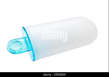 Moule de forme de crème glacée en plastique isolé sur le fond blanc Banque D'Images