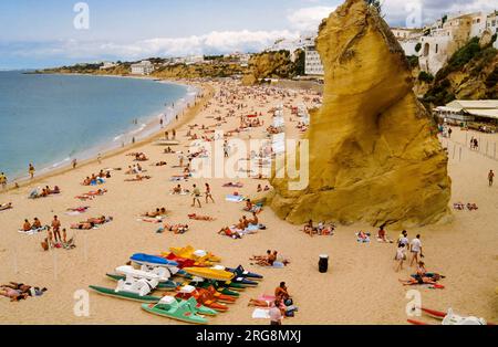 Albufeira Portugal (Praia do Túnel Beach) Algarve région Faro Océan Atlantique. Banque D'Images