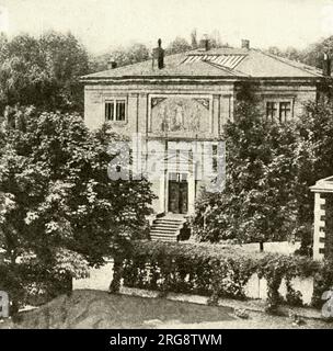 Richard Wagner (1813 - 1883) Villa du compositeur allemand, Wahnfried, à Bayreuth, vue du jardin Banque D'Images