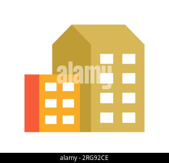 Objet vectoriel couleur semi-plat de paysage urbain Illustration de Vecteur