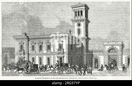 London Bridge Terminus des chemins de fer du Sud-est, Greenwich, Brighton et Croydon, Banque D'Images