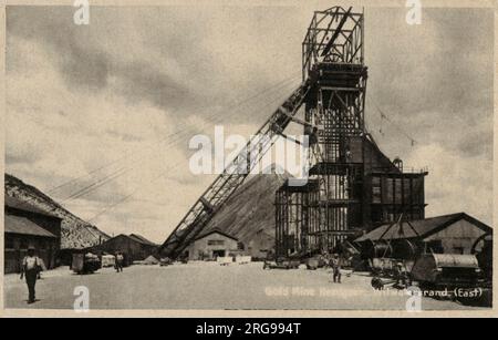 Casque de mine d'or - Witwatersrand (est) - Afrique du Sud. Banque D'Images