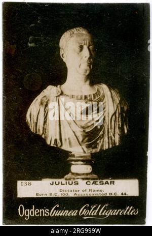Gaius Jules César (100-44 av. J.-C.), homme politique et chef romain, buste portrait. Banque D'Images