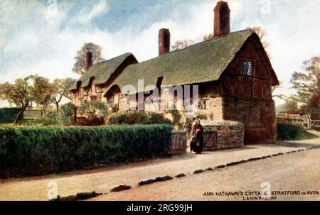 Ann Hathaway's Cottage, Stratford-on-Avon, Warwickshire. Banque D'Images