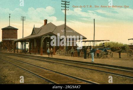 Ste Anne de Bellevue, Québec, Canada - Gare du GTR (le Grand tronc). Banque D'Images