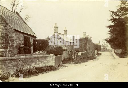 Main Street, Burrough-on-the-Hill, Melton Mowbray, Leicestershire, Angleterre. Banque D'Images