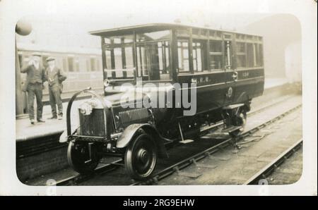 Leyland Rail-bus - North Eastern Railway , Durham Station, Comté de Durham, Angleterre. Banque D'Images