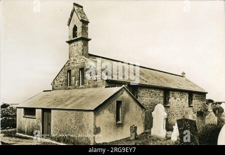 Église Saint-Martin, ville haute, îles de Scilly, Angleterre. Banque D'Images